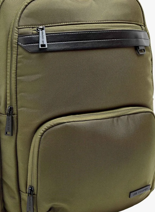 Lee Cooper KHAKI Textured Backpack With Adjustable Shoulder Straps for Men | Best Price UAE